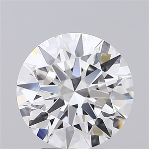 Picture of Lab Grown Diamond 3.81 Carats, Round with Ideal Cut, D Color, VVS2 Clarity and Certified by IGI
