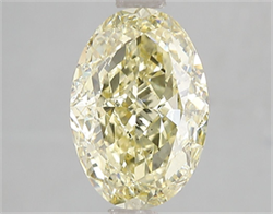 Picture of Lab Grown Diamond 3.00 Carats, Oval with  Cut, Fancy Yellow Color, VS2 Clarity and Certified by IGI