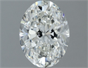 Natural Diamond 1.00 Carats, Oval with  Cut, H Color, SI1 Clarity and Certified by GIA