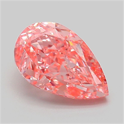 Picture of Lab Grown Diamond 2.08 Carats, Pear with  Cut, Fancy Vivid Pink Color, VVS2 Clarity and Certified by IGI