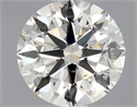 Natural Diamond 0.84 Carats, Round with Excellent Cut, K Color, SI1 Clarity and Certified by GIA