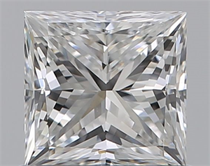 Picture of Natural Diamond 0.70 Carats, Princess with  Cut, E Color, VS2 Clarity and Certified by GIA