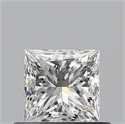 Natural Diamond 0.54 Carats, Princess with  Cut, I Color, VVS2 Clarity and Certified by GIA