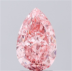 Picture of Lab Grown Diamond 2.03 Carats, Pear with  Cut, Fancy Vivid Pink Color, VS2 Clarity and Certified by IGI