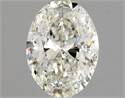 Natural Diamond 1.00 Carats, Oval with  Cut, J Color, VS2 Clarity and Certified by GIA