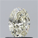 Natural Diamond 0.57 Carats, Oval with  Cut, L Color, VS2 Clarity and Certified by GIA