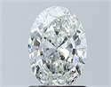 Natural Diamond 1.01 Carats, Oval with  Cut, G Color, SI2 Clarity and Certified by GIA