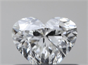 Natural Diamond 0.45 Carats, Heart with  Cut, H Color, VVS1 Clarity and Certified by GIA