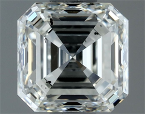 Picture of Natural Diamond 1.01 Carats, Asscher with  Cut, H Color, SI1 Clarity and Certified by IGI