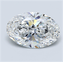 Diamante Natural 3.02 quilates, Ovalado , Color F, claridad SI1 y certificado GIA
