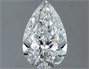 Natural Diamond 1.01 Carats, Pear with  Cut, G Color, VS2 Clarity and Certified by IGI