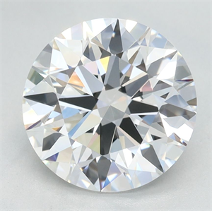 Picture of Lab Grown Diamond 2.30 Carats, Round with Excellent Cut, D Color, IF Clarity and Certified by GIA