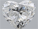 Natural Diamond 3.01 Carats, Heart with  Cut, F Color, SI2 Clarity and Certified by IGI