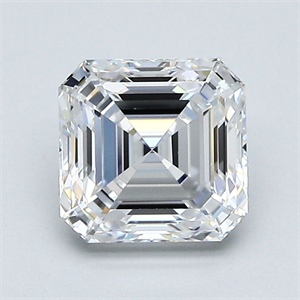 Picture of Natural Diamond 1.54 Carats, Asscher with  Cut, D Color, VVS2 Clarity and Certified by GIA