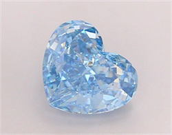 Picture of Lab Grown Diamond 2.00 Carats, Heart with  Cut, Fancy Vivid Blue Color, VVS2 Clarity and Certified by IGI