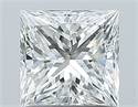 Natural Diamond 1.01 Carats, Princess with  Cut, F Color, SI1 Clarity and Certified by GIA