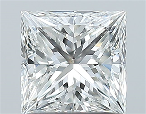 Picture of Natural Diamond 1.01 Carats, Princess with  Cut, F Color, SI1 Clarity and Certified by GIA