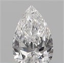 Natural Diamond 0.11 Carats, Pear with  Cut, D Color, SI1 Clarity and Certified by IGI