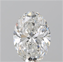 Natural Diamond 1.07 Carats, Oval with  Cut, G Color, IF Clarity and Certified by GIA