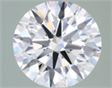 Lab Grown Diamond 3.55 Carats, Round with Ideal Cut, D Color, VVS1 Clarity and Certified by IGI