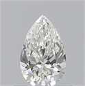 Natural Diamond 0.55 Carats, Pear with  Cut, H Color, VS1 Clarity and Certified by GIA