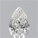 Natural Diamond 0.55 Carats, Pear with  Cut, H Color, VS1 Clarity and Certified by GIA