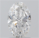Natural Diamond 1.01 Carats, Oval with  Cut, D Color, SI1 Clarity and Certified by GIA