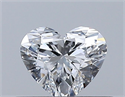 Natural Diamond 0.33 Carats, Heart with  Cut, D Color, VVS1 Clarity and Certified by GIA