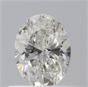 Natural Diamond 0.40 Carats, Oval with  Cut, H Color, SI1 Clarity and Certified by GIA