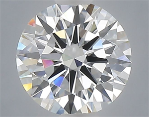 Picture of Lab Grown Diamond 1.03 Carats, Round with Ideal Cut, E Color, VVS1 Clarity and Certified by IGI