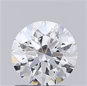 Lab Grown Diamond 1.07 Carats, Round with Ideal Cut, D Color, VS1 Clarity and Certified by IGI