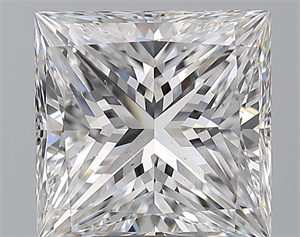 Picture of Natural Diamond 5.01 Carats, Princess with  Cut, D Color, VS2 Clarity and Certified by GIA