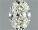 Natural Diamond 1.00 Carats, Oval with  Cut, K Color, VVS1 Clarity and Certified by GIA