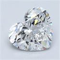 Natural Diamond 2.50 Carats, Heart with  Cut, E Color, VS2 Clarity and Certified by GIA