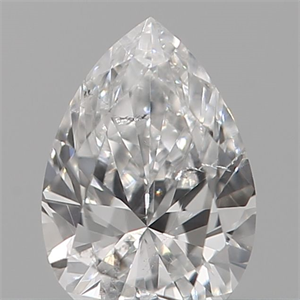 Picture of Natural Diamond 0.18 Carats, Pear with  Cut, E Color, SI2 Clarity and Certified by IGI