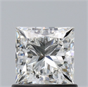 Natural Diamond 0.93 Carats, Princess with  Cut, H Color, IF Clarity and Certified by GIA