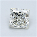 Natural Diamond 0.94 Carats, Princess with  Cut, K Color, VVS2 Clarity and Certified by GIA