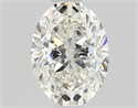Natural Diamond 0.53 Carats, Oval with  Cut, I Color, VVS1 Clarity and Certified by GIA
