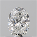 Natural Diamond 0.50 Carats, Oval with  Cut, G Color, VVS2 Clarity and Certified by GIA