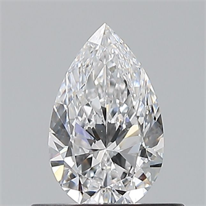 Picture of Natural Diamond 0.50 Carats, Pear with  Cut, D Color, VVS2 Clarity and Certified by GIA