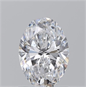 Natural Diamond 0.90 Carats, Oval with  Cut, D Color, SI1 Clarity and Certified by GIA