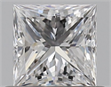 Natural Diamond 0.51 Carats, Princess with  Cut, D Color, VVS2 Clarity and Certified by GIA