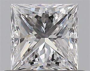 Picture of Natural Diamond 0.51 Carats, Princess with  Cut, D Color, VVS2 Clarity and Certified by GIA