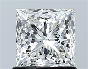 Foto Diamante Natural 1.05 quilates, Princesa , Color H, claridad SI1 y certificado GIA de