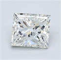Natural Diamond 1.51 Carats, Princess with  Cut, I Color, I2 Clarity and Certified by GIA