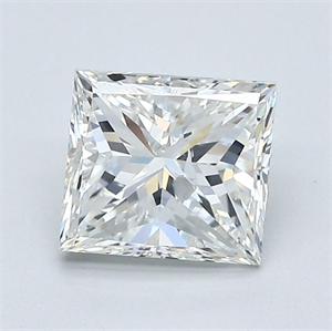 Picture of Natural Diamond 1.51 Carats, Princess with  Cut, I Color, I2 Clarity and Certified by GIA