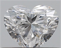 Natural Diamond 0.42 Carats, Heart with  Cut, D Color, SI1 Clarity and Certified by GIA