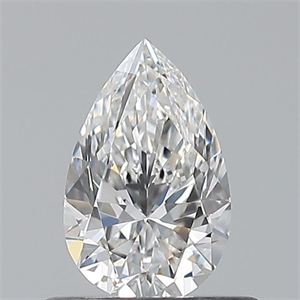 Picture of Natural Diamond 0.50 Carats, Pear with  Cut, E Color, VVS2 Clarity and Certified by GIA