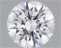 Lab Grown Diamond 1.54 Carats, Round with Ideal Cut, D Color, VS1 Clarity and Certified by IGI