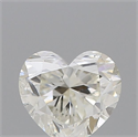Natural Diamond 0.56 Carats, Heart with  Cut, J Color, SI2 Clarity and Certified by GIA